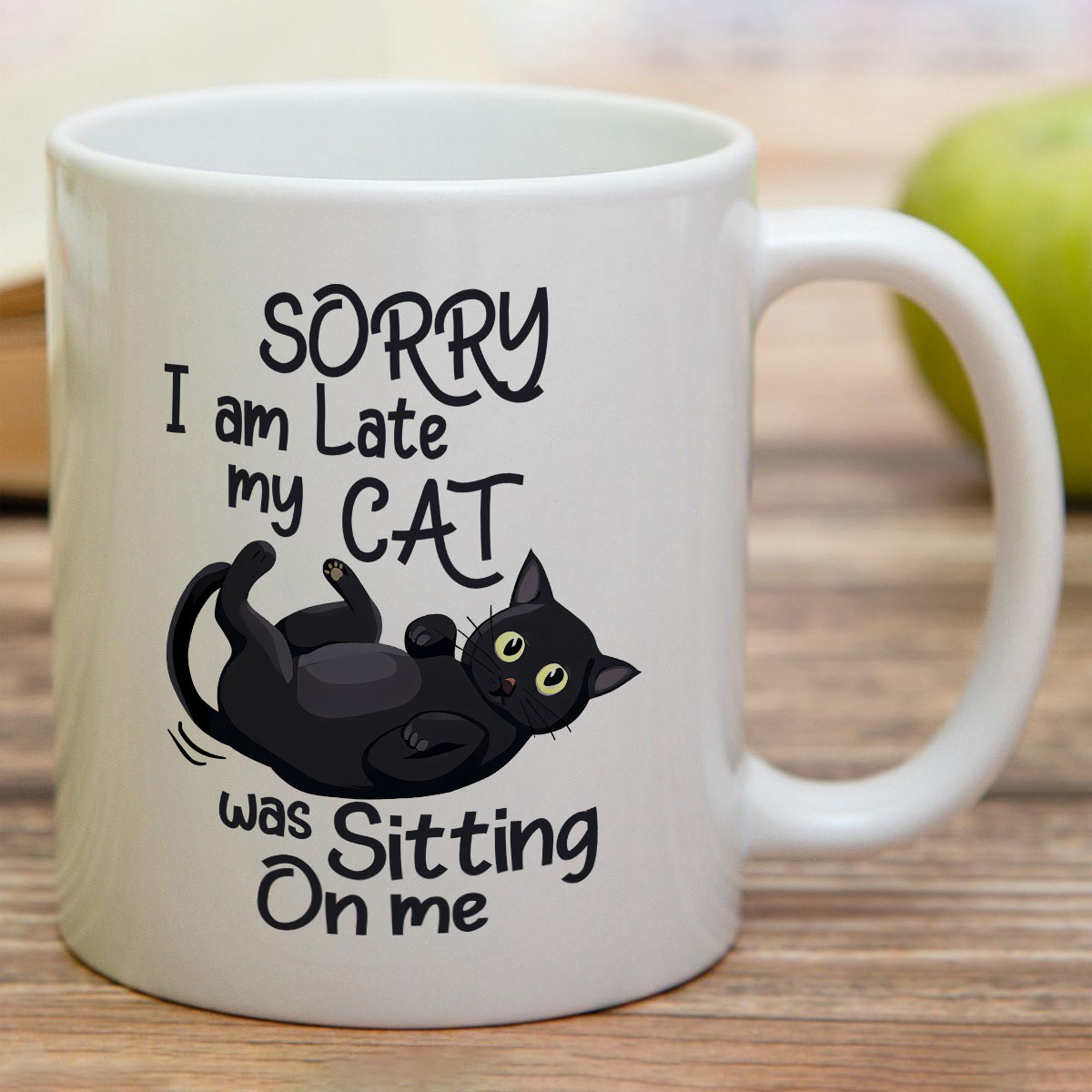 Coffee Tea Me - 1 Funny Cat Shaped Ceramic Mug