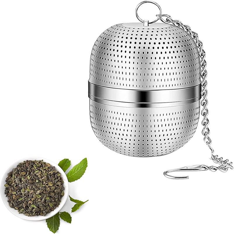 Coffee Tea Spices - Stainless Steel Tea Infuser with Chain