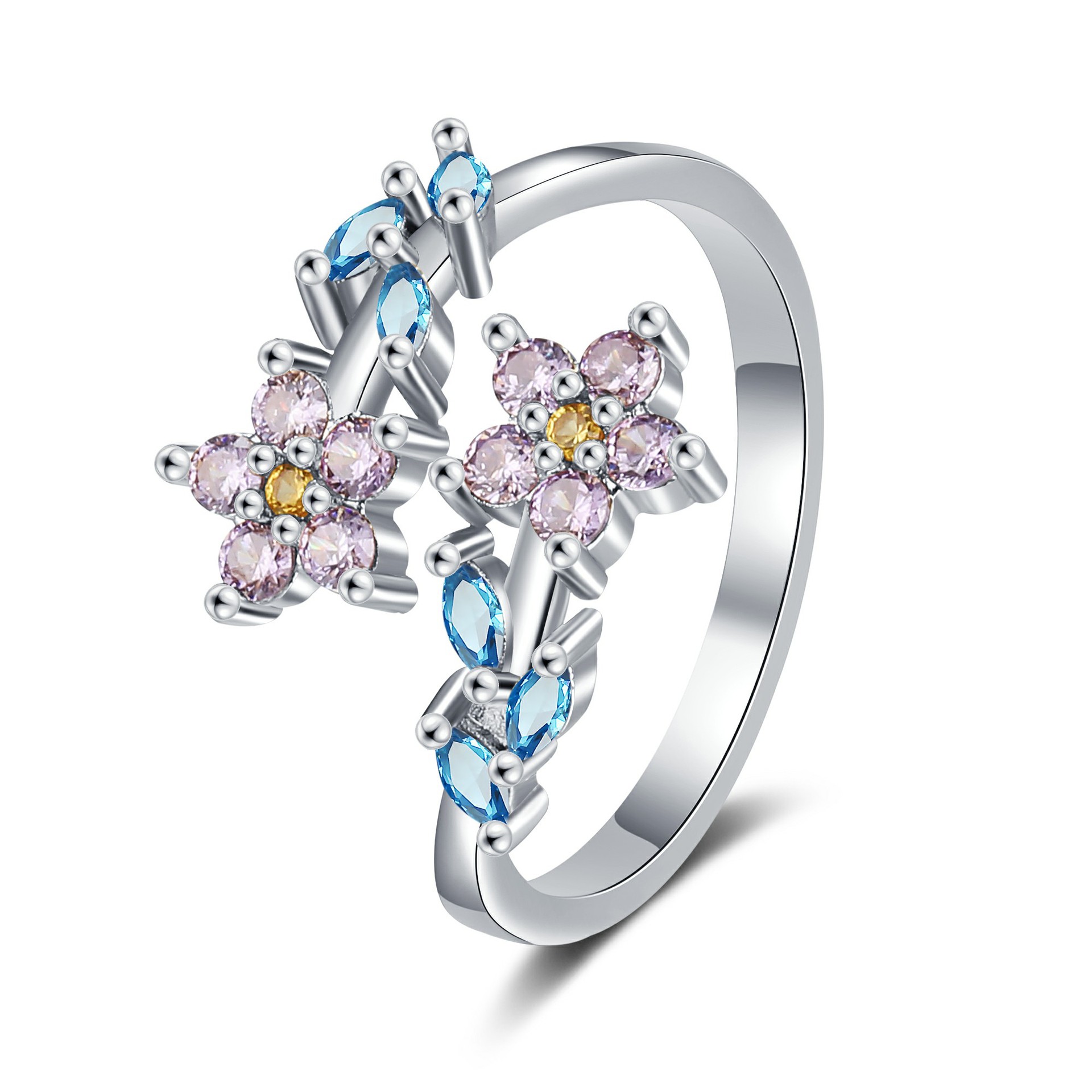 Coffee Tea Or Me - 925 Sterling Silver Flower Leaf Rings