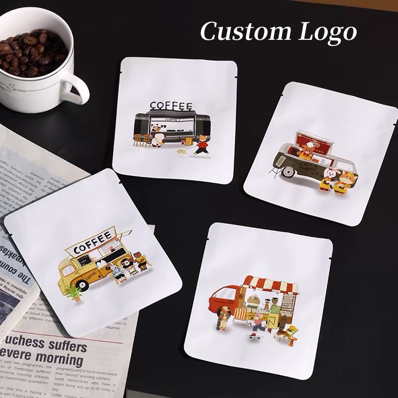 Coffee Tea Day - 100pcs Customized Square Tea Bags, Small