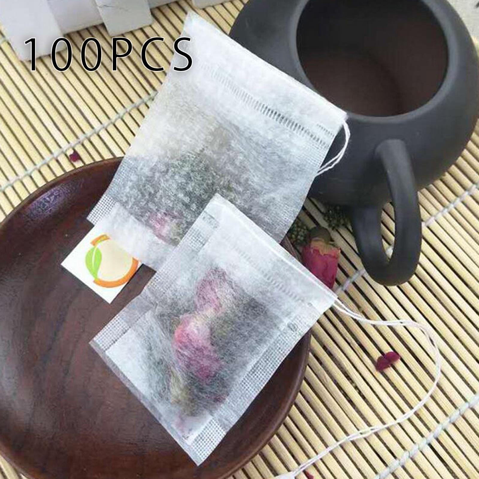 Coffee Tea Spices - 100Pcs Disposable Tea Filter Bags Sealing