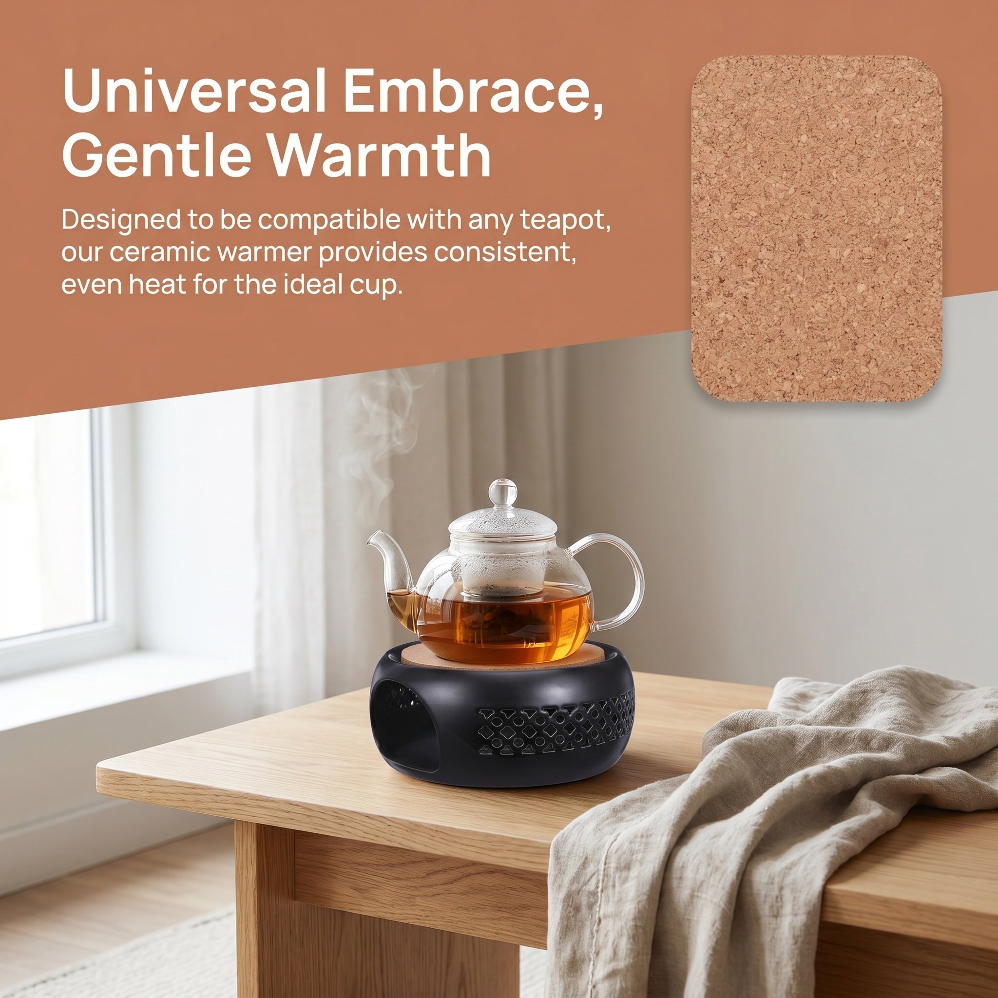 Ceramic Teapot Warmer Cork Cus - огляд і ціна Coffee Tea Pots