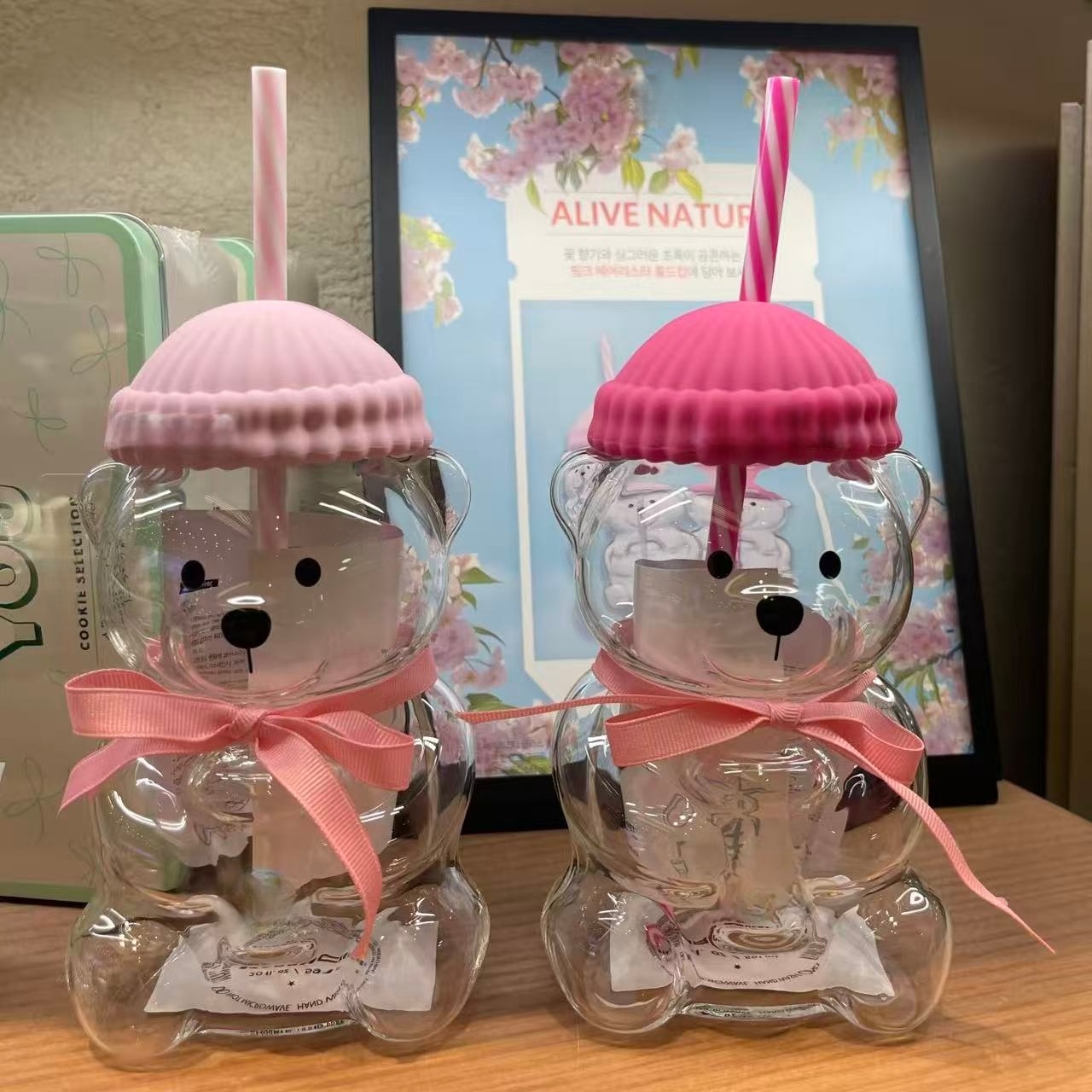 Bk Bear Shaped Glass Straw Cup - огляд і ціна Coffee Tea Shop