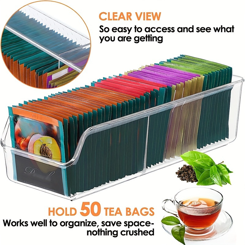 1pc Clear Tea Bag Organizer Bo - огляд і ціна Coffee Tea Spices