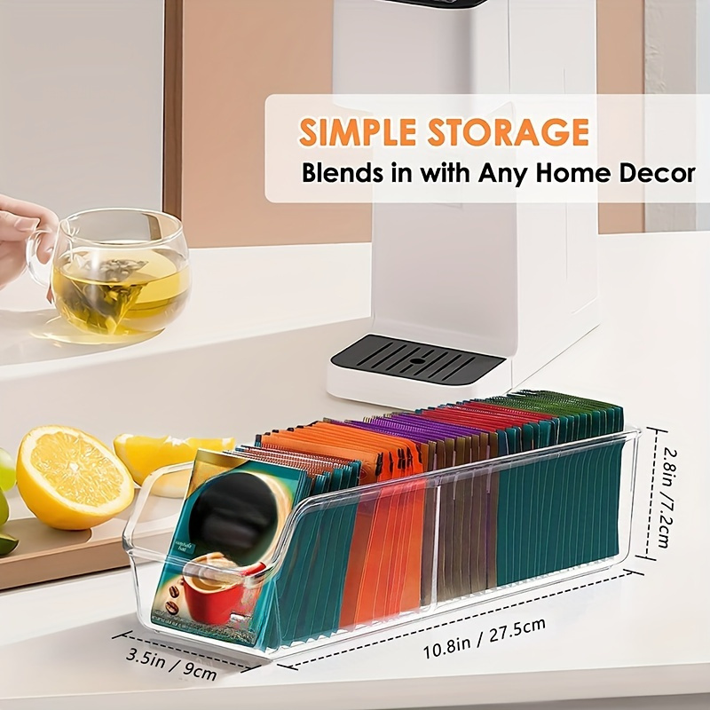 1pc Clear Tea Bag Organizer Bo - огляд і ціна Coffee Tea Spices