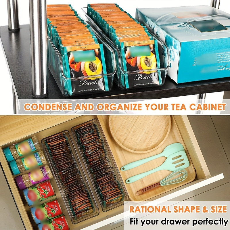 1pc Clear Tea Bag Organizer Bo - огляд і ціна Coffee Tea Spices