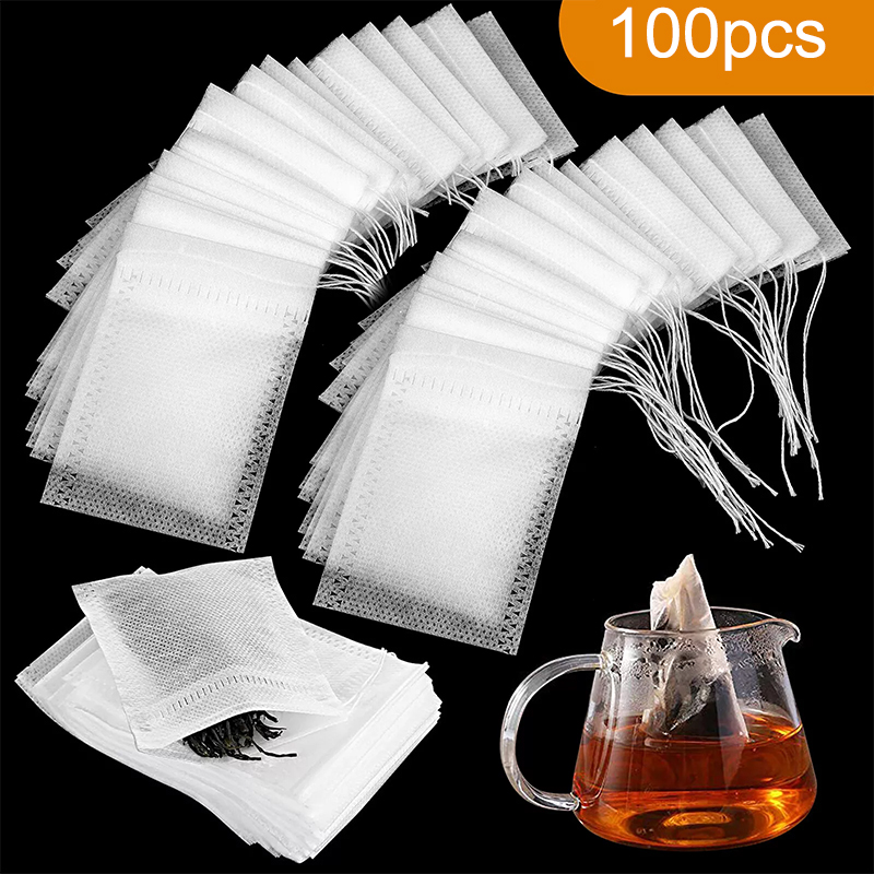 ●100PCS Non-woven Tea Bags Dis - огляд і ціна Coffee Tea Spices