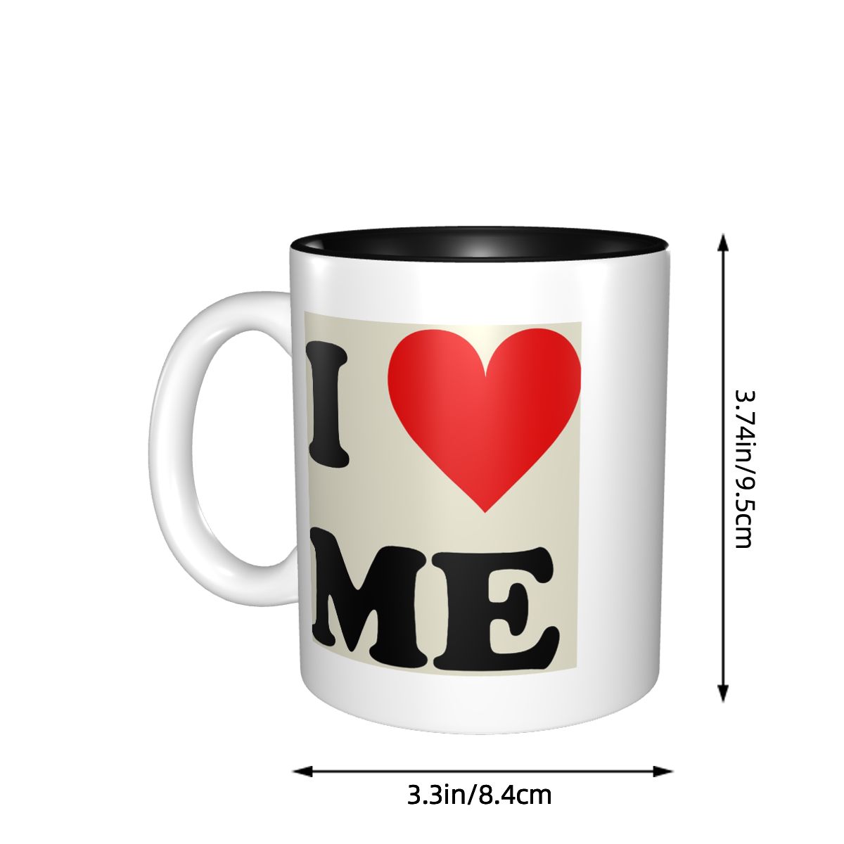 I Love Me Heart Mug Funny Cera - огляд і ціна Coffee Tea Me