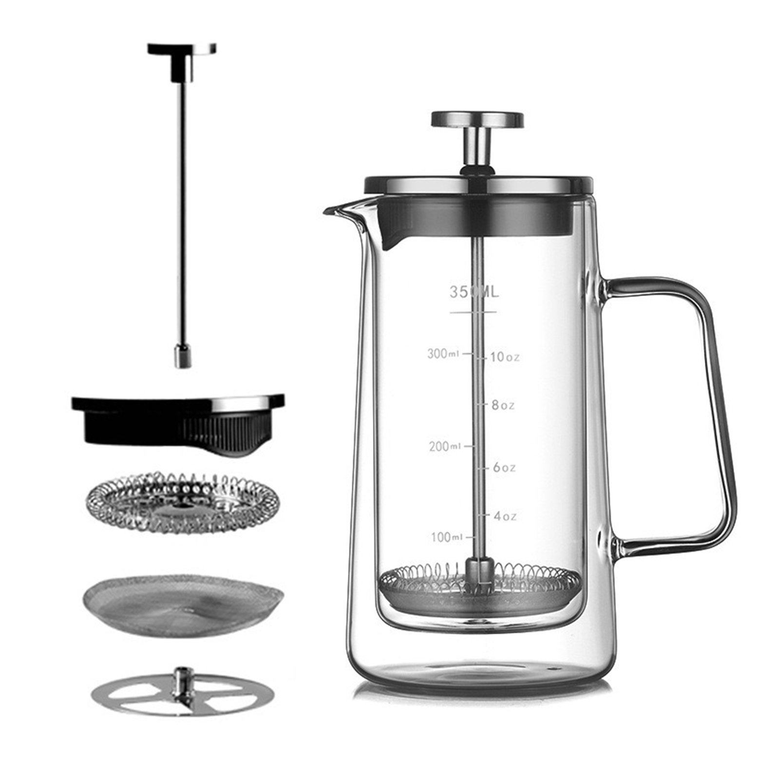 Double Layers French Press Pot - огляд і ціна Coffee Tea Pots