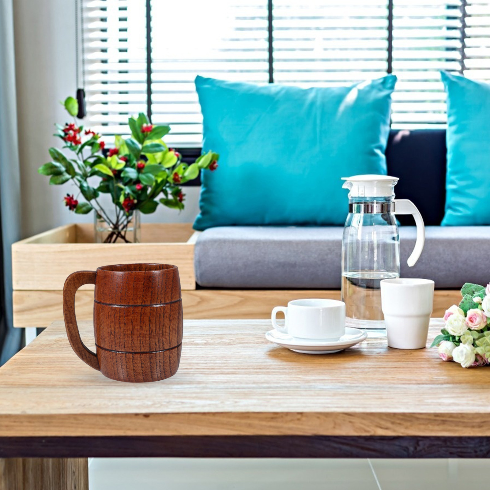 Wooden Beer Coffee Mug Water C - огляд і ціна Coffee Tea Shop